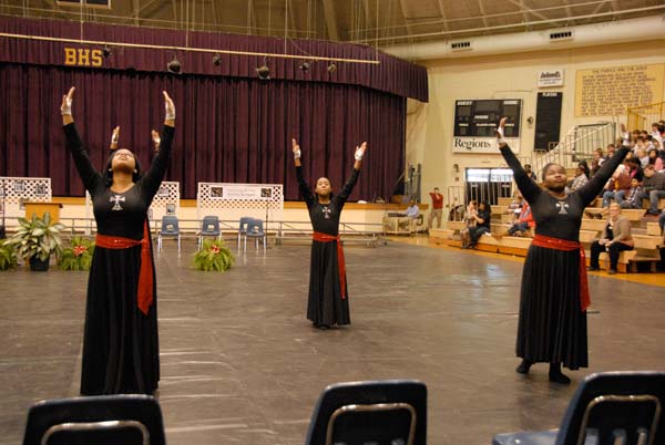 The Mount Olive M.B. Church Praise Team performed a praise dance to the popular contemporary gospel song, “Let the Church Say Amen.”