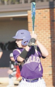 Bainbridge’s Tate Lambert stands at-bat in a game earlier this season. Lambert had a one-out RBI single in the sixth inning of the Bearcats’ 6-5 win over Cairo on Tuesday.|Jeff Findley