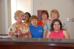 From left to right are General Administration Director Lisa Taylor and employees Jennifer Clary, Dianne Haire, Miriam Mitchell, Tammy White and Karen Malone.