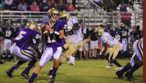 BHS Senior quarterback Preston Norris hooked up with shuwon Gardner on a 74 yard touchdown pass for Bainbridge’s first touchdown of the season. -- William Hand 