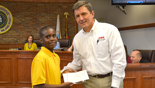 Hutto Middle School student Keon Guy won this year’s “If I Were Mayor...” essay contest and wrote about recycling programs, having unity and helping elderly.