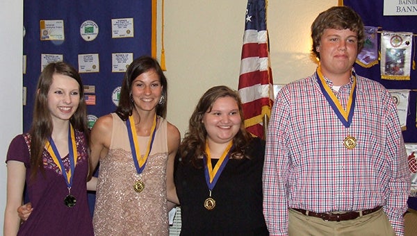 Laws of Life winners are: left to right, Sarah Michael Farrington, Ralyn Willis, Savannah Locke, and Bryce Howell. 