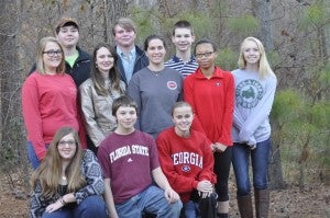In front, from left: Katelyn Ward, Stacy Vulgamore and Jounrey Austinson. Middle row: Michaele Bryant, Savannah Padgett, Kameron Landeen, Takahri Murphy and Taylor Barber. In back: Heath Parker, Anders Austinson and Miller Hayes.