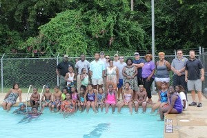 Several Bainbridge Public Safety officers volunteered with the Friendship House of Jesus, working to form relationships with local at-risk youth. Friday morning BPS hosted a back-to-school pool party for some of the kids.