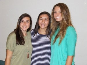 Sarah Castoro, Juliann Amaya and Carah Jones, all Rotary Interact club members attended RYLA this summer and told Rotary of the leadership skills they learned that could benefit all.