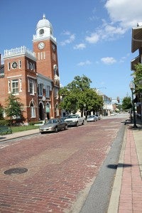 The DDA wants to expose more of the brick streets beneath the asphalt in Downtown Bainbridge and also remove the asphalt “lip between the brick section of Water Street and the curb.