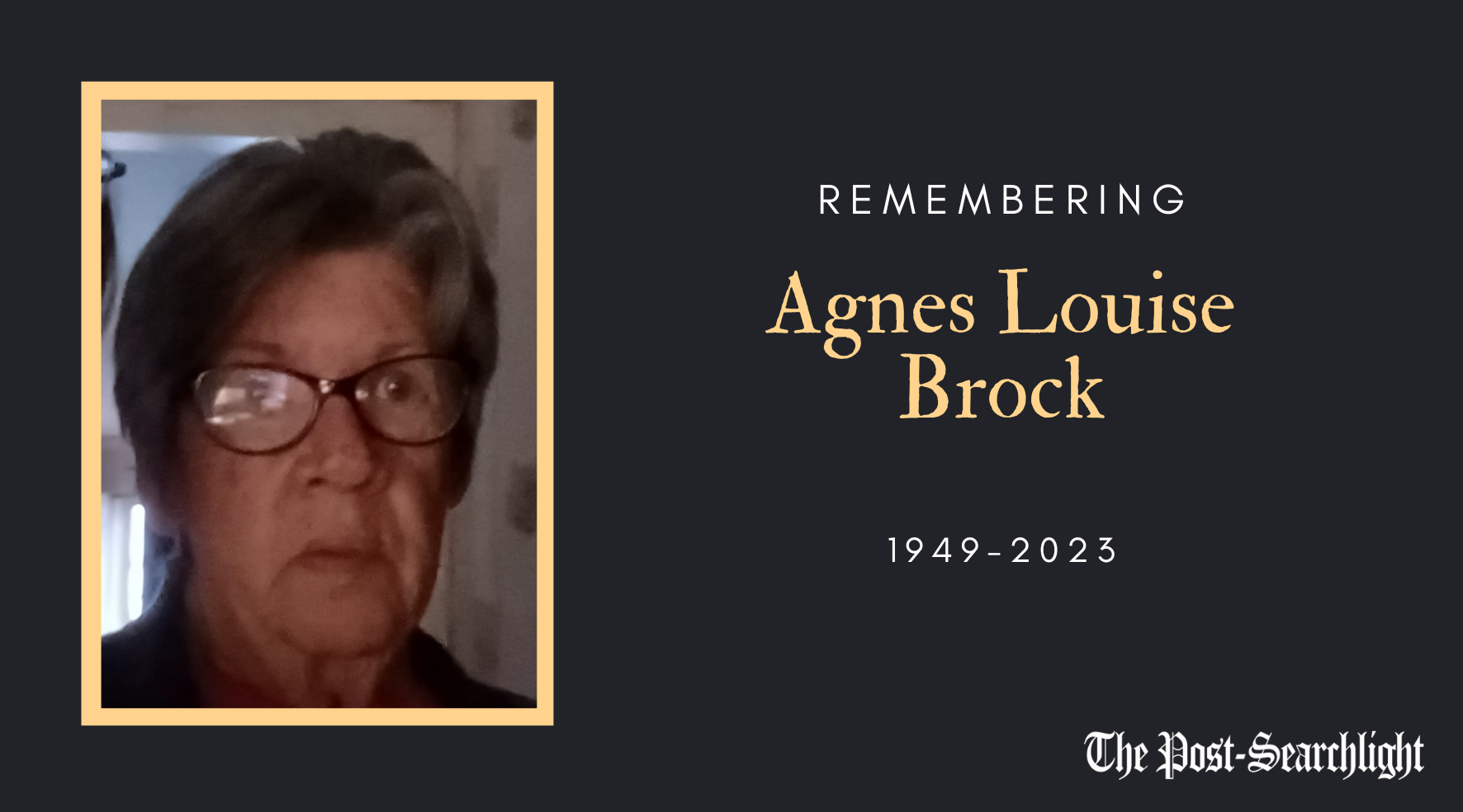 Agnes Louise Brock The PostSearchlight The PostSearchlight